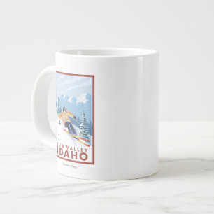 Downhhill Snö Skier - Sol Valley, Idaho Jumbo Mugg