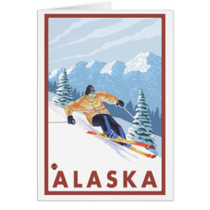 Downhhill snöSkier - Alaska OBS Kort