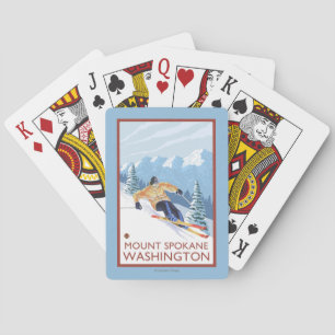 Downhhill snöSkier - montering Spokane, Casinokort