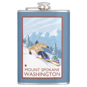 Downhhill snöSkier - montering Spokane, Fickplunta