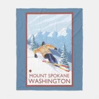 Downhhill snöSkier - montering Spokane,