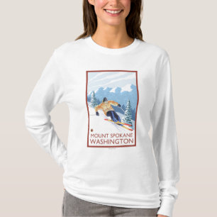 Downhhill snöSkier - montering Spokane, Tee