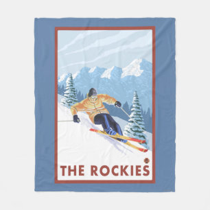 Downhhill snöSkier - Rockiesna Fleecefilt