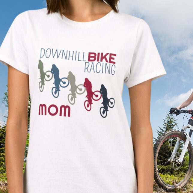 Downhill Bike Tävla Mamma T Shirt (Skapare uppladdad)