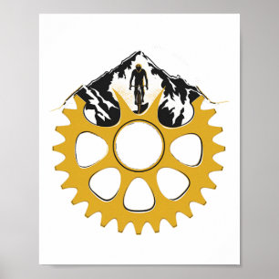 Downhill-cykel Mountainbike Mtb Cool Hobby För M Poster