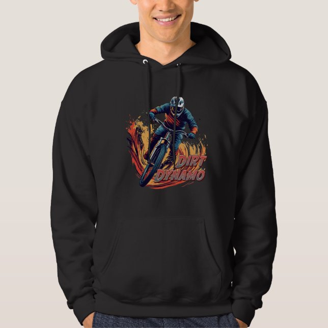 Downhill Graphic and Text Hoodie (Framsida)