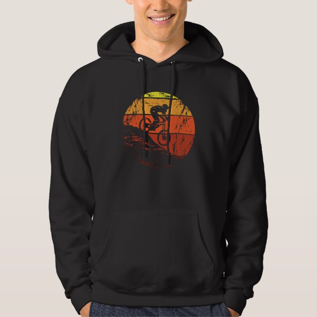 Downhill Mountain Bike Cycling Mountain Bike Dad Hoodie (Framsida)