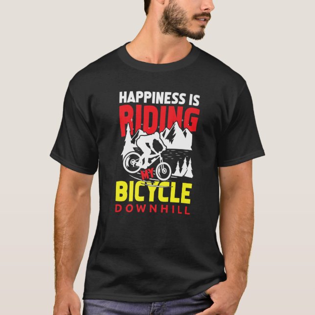 Downhill Mountain Cycling Bicycle Riding Extrem Sp T Shirt (Framsida)