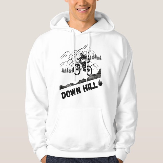 Downhill-Mountainbike Hoodie (Framsida)