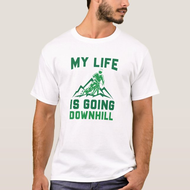 Downhill-mountainbike T Shirt (Framsida)