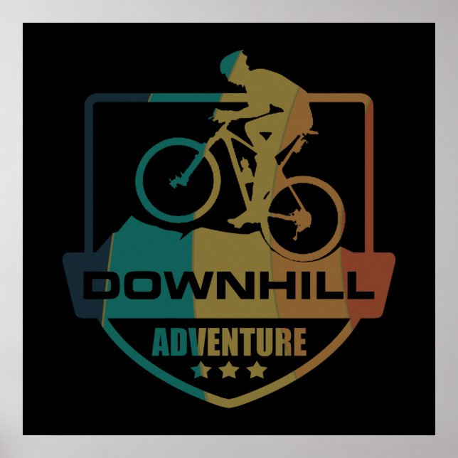 downhill mountainbike vintage poster (Framsidan)