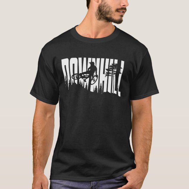 Downhill MTB Mountain Bike DH Biker Bike Park T Shirt (Framsida)