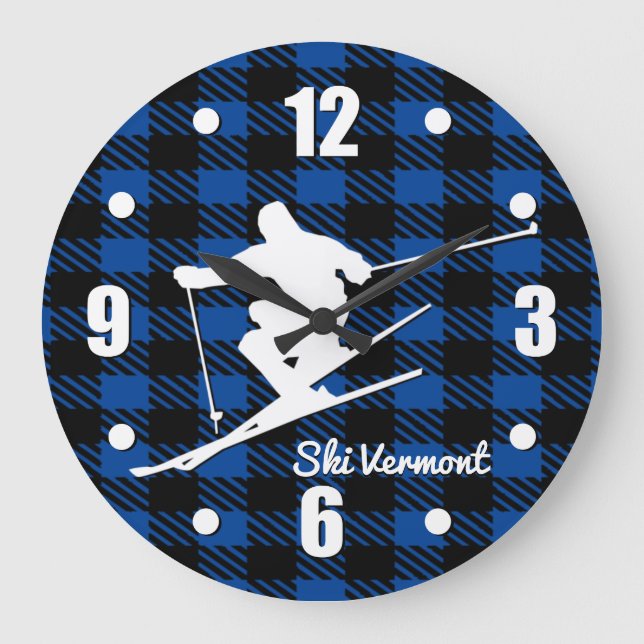 Downhill Ski Analize Large Clock Stor Klocka (Framsida)