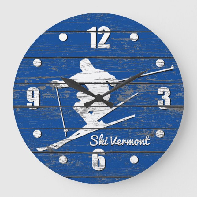 Downhill Ski Analize Large Clock Stor Klocka (Framsida)