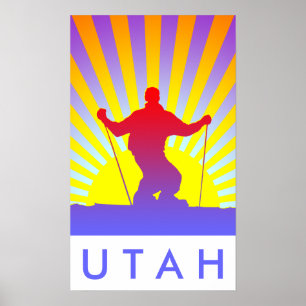 downhill ski UTAH Poster