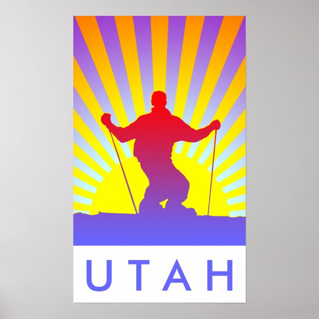 downhill ski UTAH Poster (Framsidan)