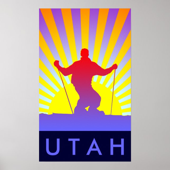 Downhill ski UTAH Poster (Framsidan)