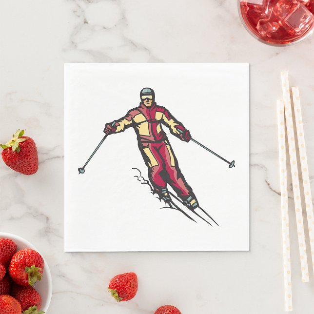 Downhill Skier Pappersservett (Skapare uppladdad)