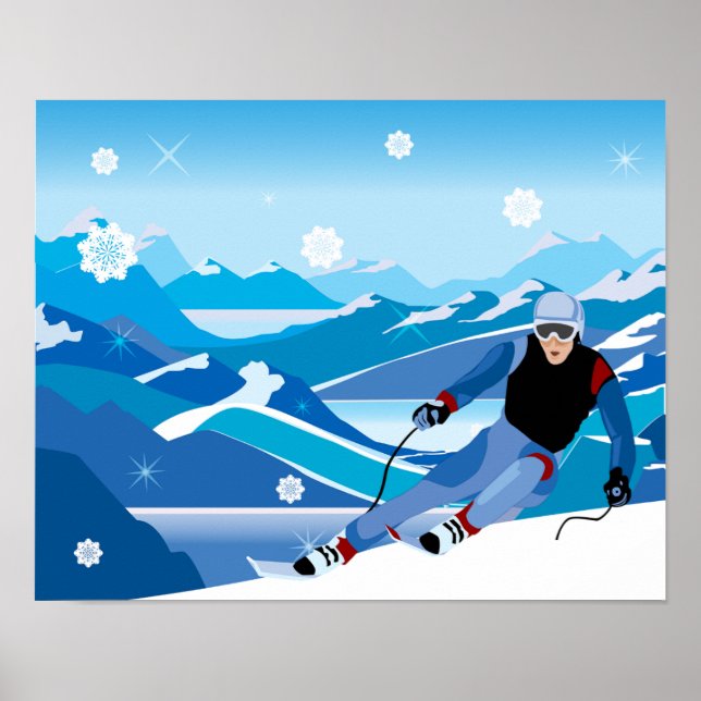 Downhill Skier Poster (Framsidan)