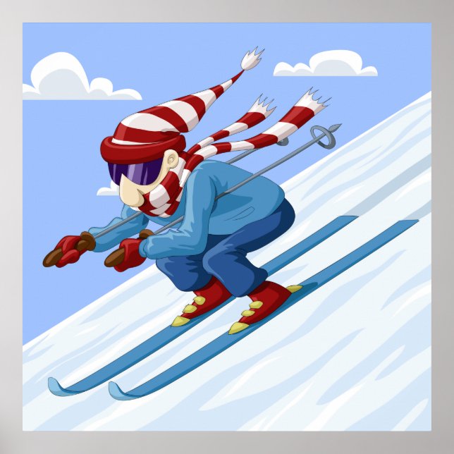 Downhill Skier Poster (Framsidan)