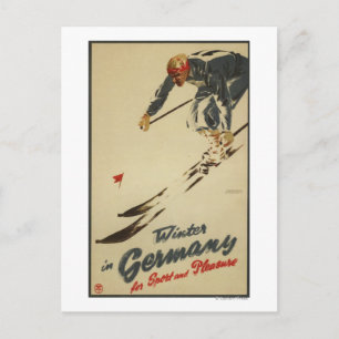 Downhill Skier - Sport och fritidspromo Vykort