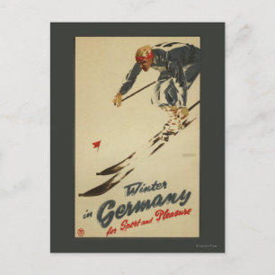 Downhill Skier - Sport och fritidspromo Vykort