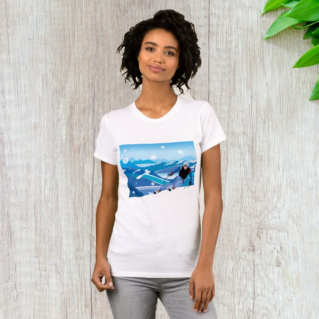 Downhill Skier Womens T-Shirt (Skapare uppladdad)