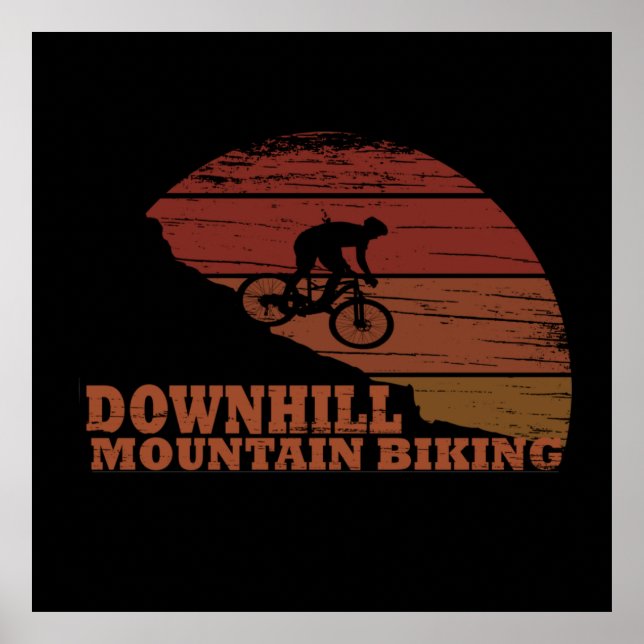downhill terräng mountainbike poster (Framsidan)