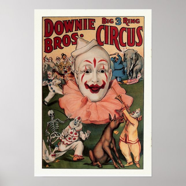 Downie Bros. Vintage Circus Poster (Framsidan)