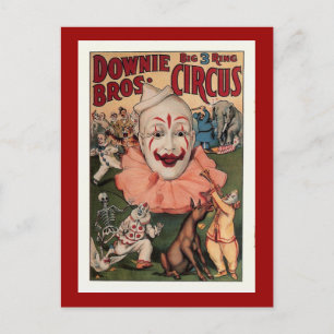 Downie Bros. Vintage Circus Vykort
