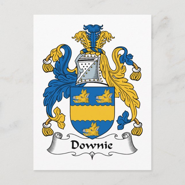 Downie Family Crest Vykort (Framsida)