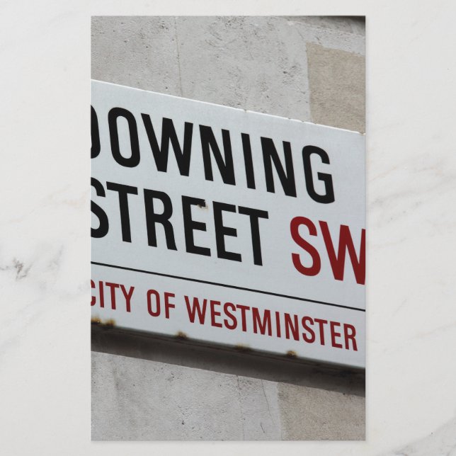 Downing Street-skylt Brevpapper (Framsida)