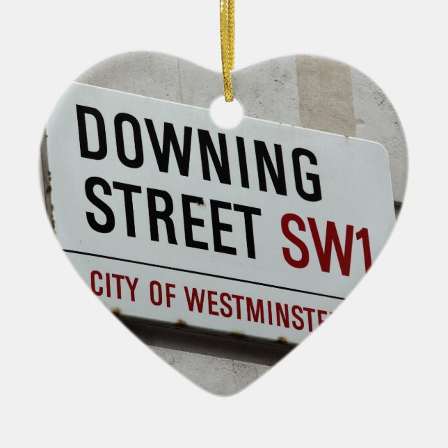 Downing Street-skylt Julgransprydnad Keramik (Framsidan)
