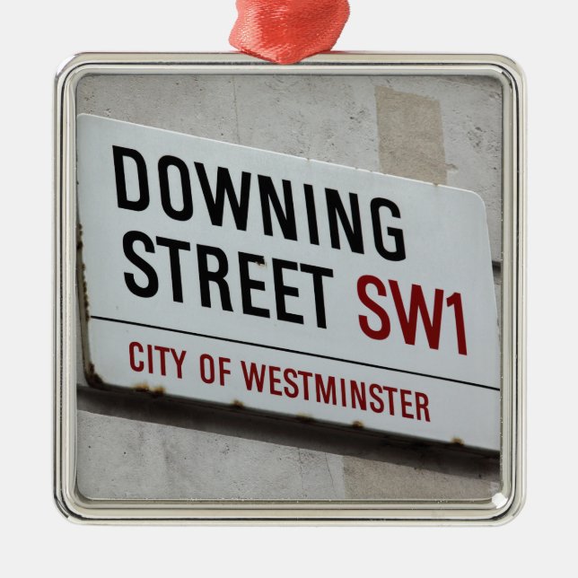 Downing Street-skylt Julgransprydnad Metall (Framsidan)