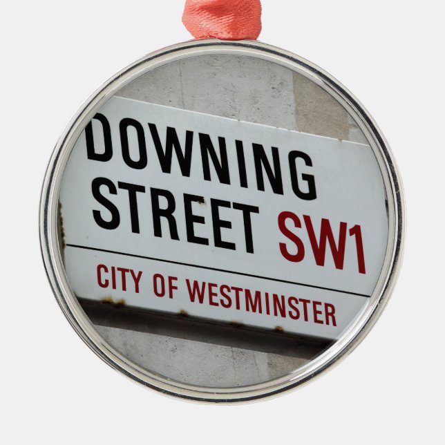 Downing Street-skylt Julgransprydnad Metall (Framsidan)