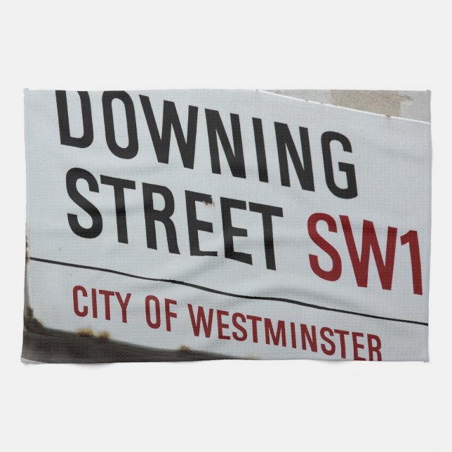 Downing Street-skylt Kökshandduk (Horisontell)