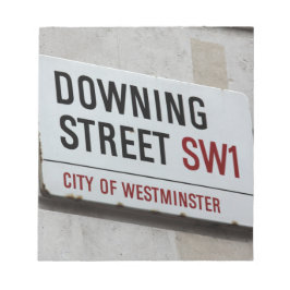 Downing Street-tecken Anteckningsblock