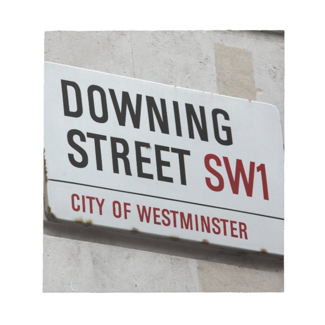 Downing Street-tecken Anteckningsblock (Framsida)