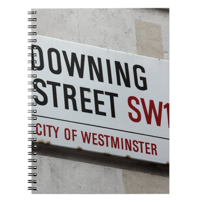 Downing Street-tecken Anteckningsbok (Framsidan)