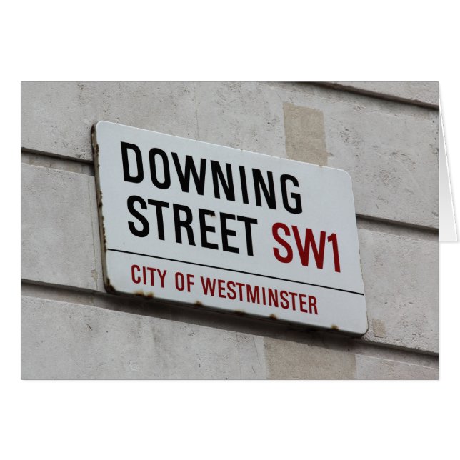Downing Street-tecken Hälsningskort (Framsidan Horizontal)
