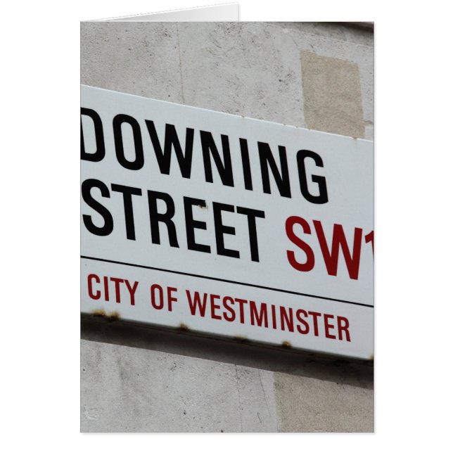 Downing Street-tecken Hälsningskort (Framsidan)