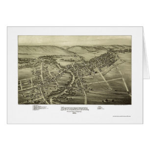 Downingtown panorama- karta för PA - 1893 Hälsningskort