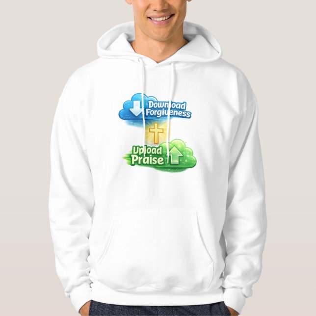 Download Forgiveness Upload Praise - Christian Hoodie (Framsida)