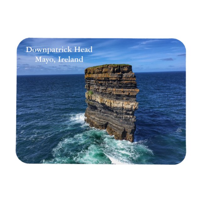Downpatrick Head Mayo, Ireland Magnet (Horisontell)