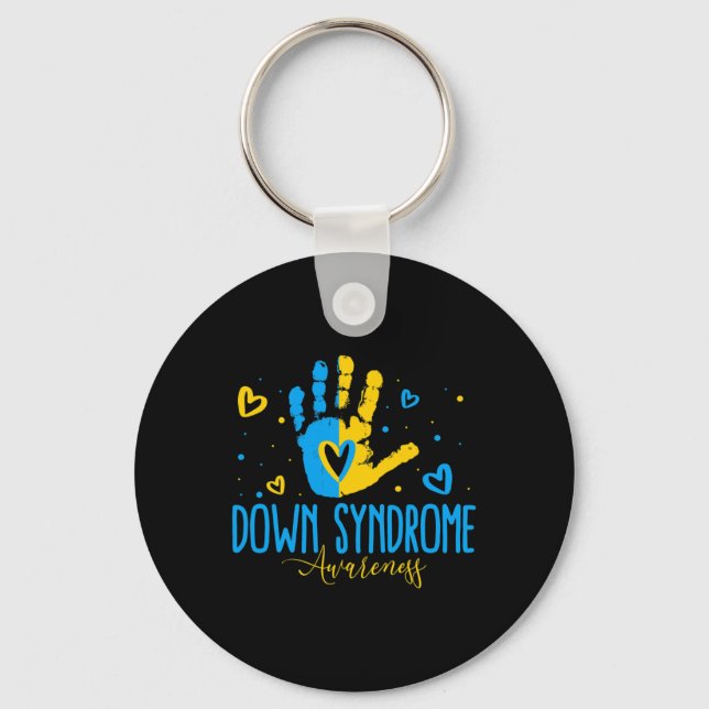 Downs syndrom dag Downs syndrom medvetenhet  Nyckelring (Framsida)