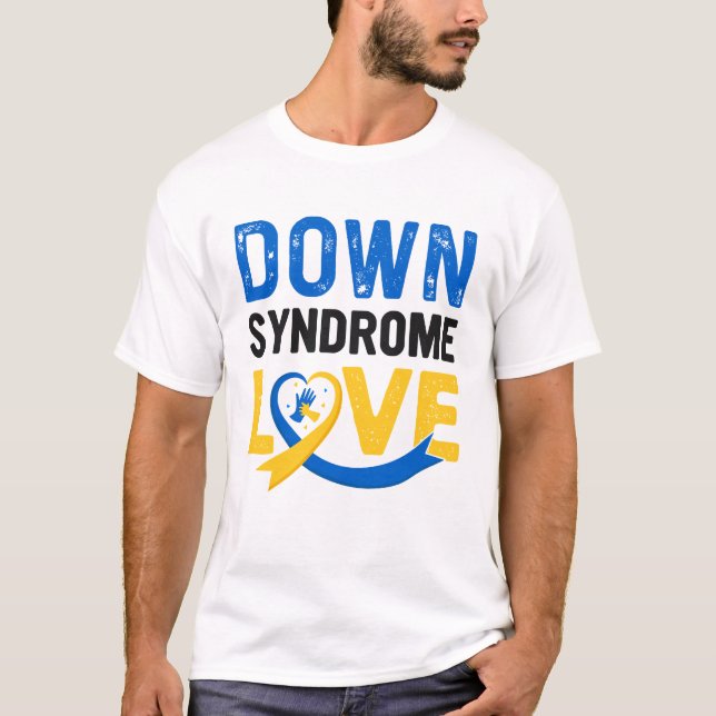 Downs syndrom kärlek, Downs syndrom medvetenhet T Shirt (Framsida)