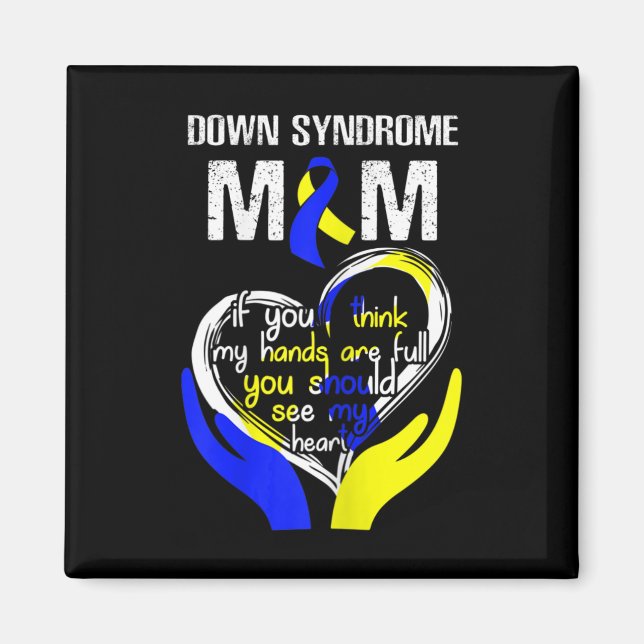 Downs syndrom Mamma Kostym Världen Downs syndrom-d Magnet (Framsidan)