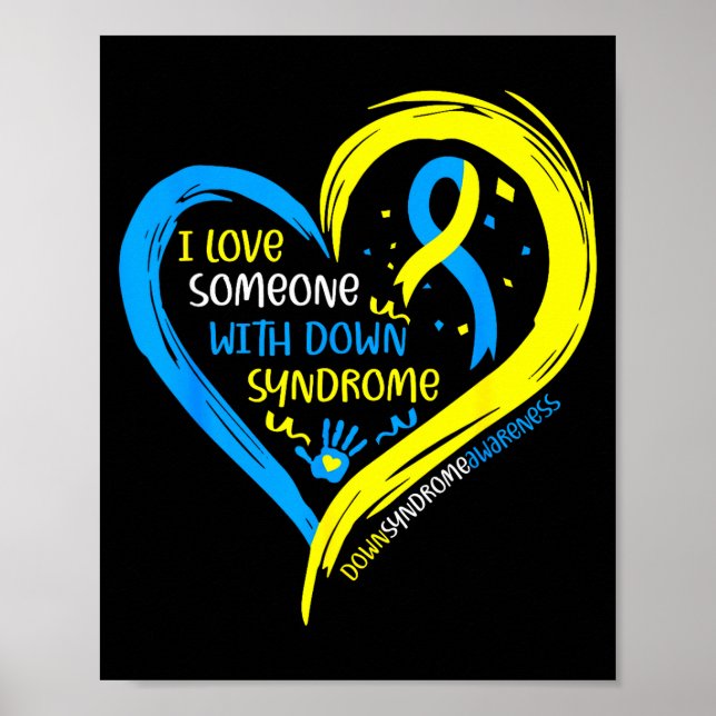 Downs syndrom medvetenhet älskar någon med down poster (Framsidan)