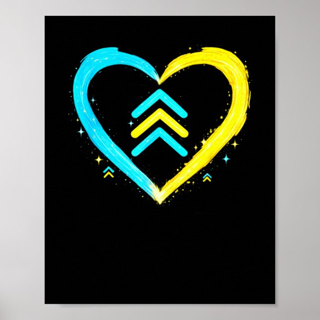 Downs syndrom medvetenhet pilar Trisomi 21 T21 Poster (Framsidan)
