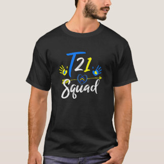 Downs syndrom medvetenhet T21 Squa T Shirt